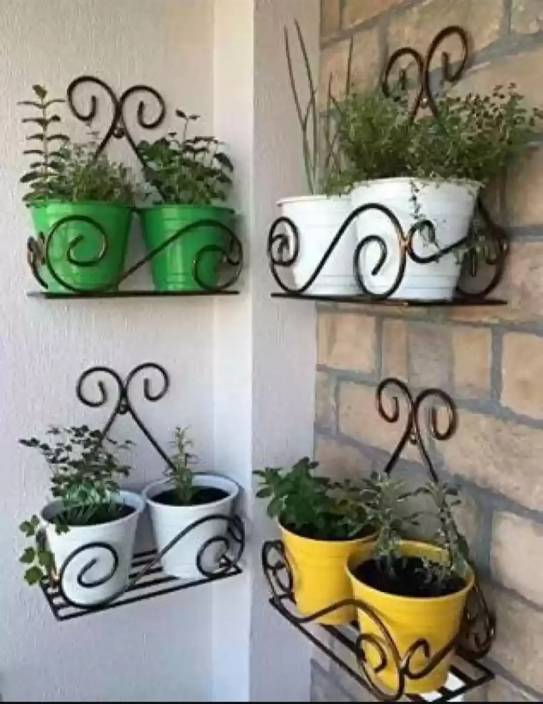 Picture of Planter Stand Flower Pot Stand For Balcony Living Room Outdoor Indoor Grill Rack (Black)