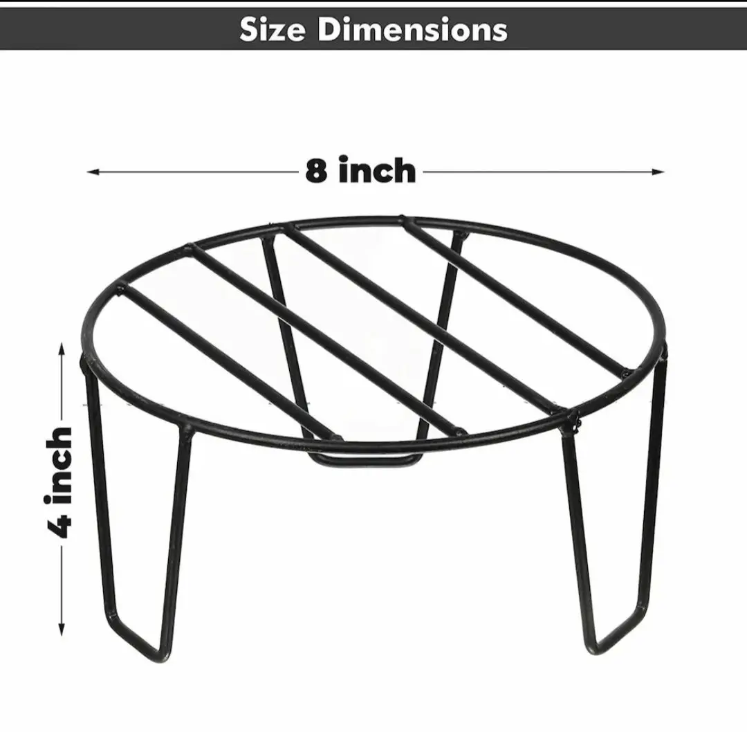 Picture of Round Plant Stand for Flower Pots at HomeOutdoor / Indoor Plants Gamla Stand  For Living room , Balcony and Garden Decor  Rust Free Metal (Black Set 5)