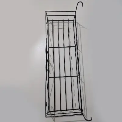 Picture of Metal Grill Rack Hanging Planter Pot 24x8x4 inches -1 Pcs. (Black)