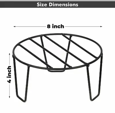 Picture of Round Plant Stand for Flower Pots at HomeOutdoor / Indoor Plants Gamla Stand  For Living room , Balcony and Garden Decor  Rust Free Metal(3 piece) (Black)