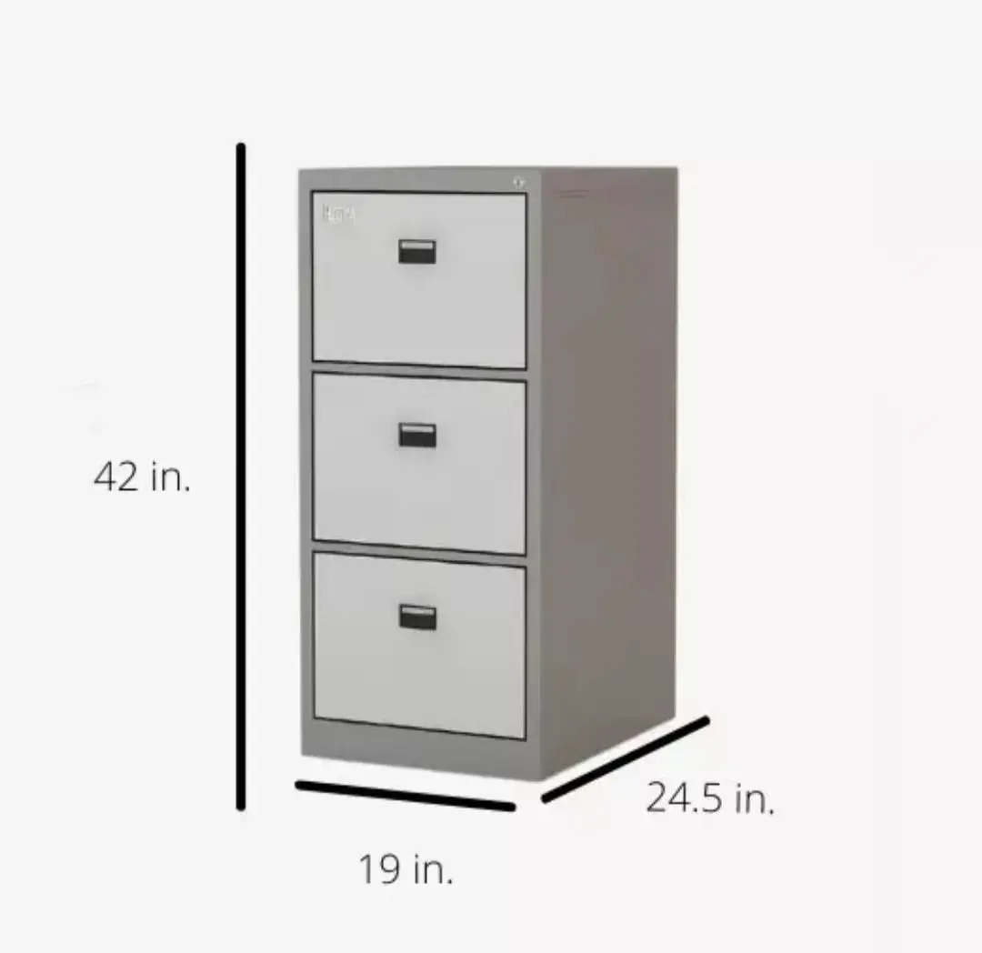 Picture of Metal file cabinet 3 drawer -1pc (Grey)