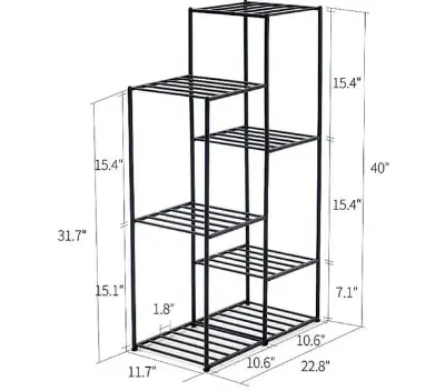 Picture of Metal Plant Stand 40" ×22.8" ×11.7" (Black)