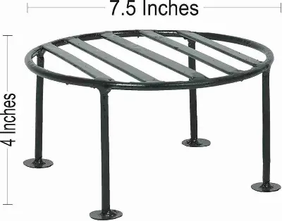 Picture of Flower Pot Stand Plant Stand round set of 4 plant container set (pack of 4) (Black)