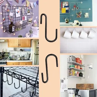 Picture of Metal 'S' shape Hook- 10pc (Black)