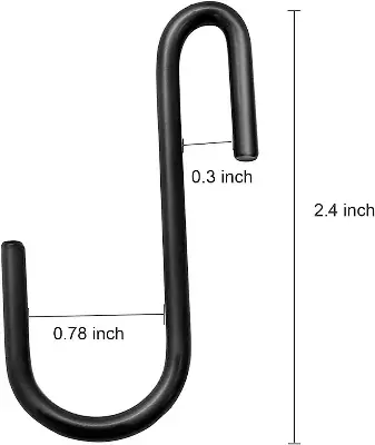 Picture of Metal 'S' shape Hook- 10pc (Black)