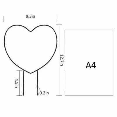 Picture of Black HEART & Circle SHAPE GARDEN Climbing Plant STAKES SET OF 2 (Black)