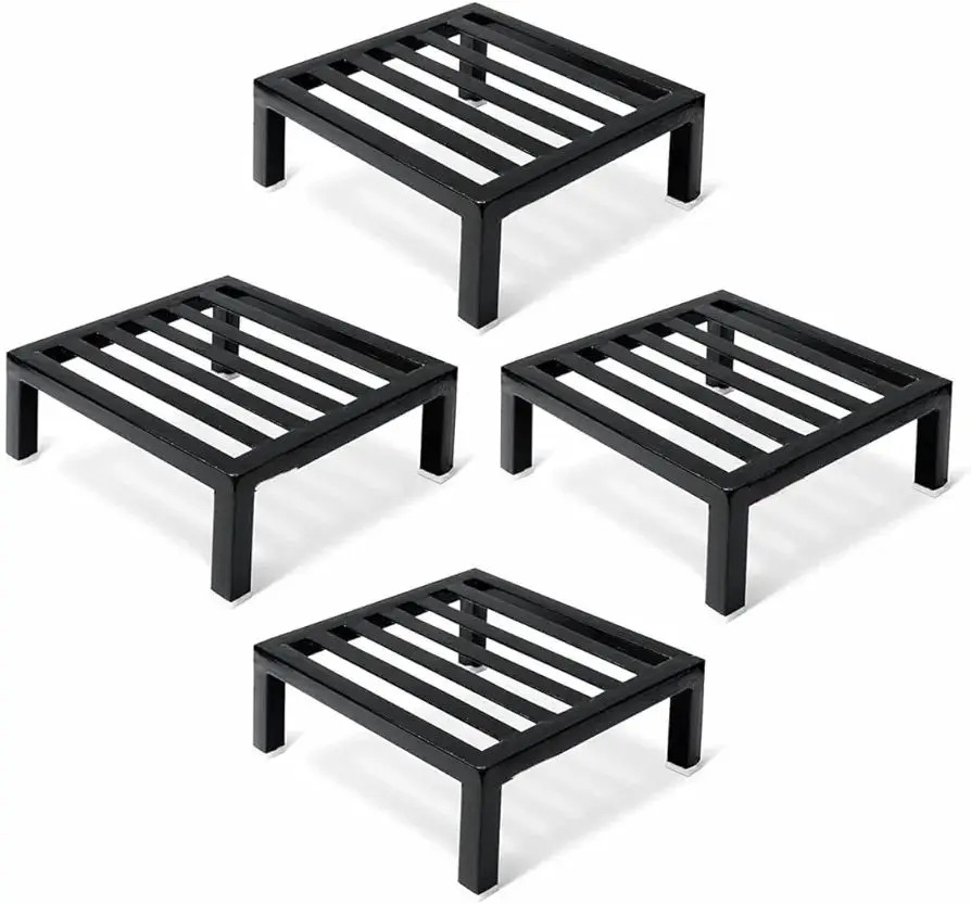 Picture of Flower Pot Stand Outdoor Plants / Pot Stands For Indoor plant of High Grade Metal (Black Pack Of 3) (Black)