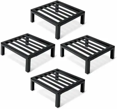 Picture of Flower Pot Stand Outdoor Plants / Pot Stands For Indoor plant of High Grade Metal (Black Pack Of 3) (Black)