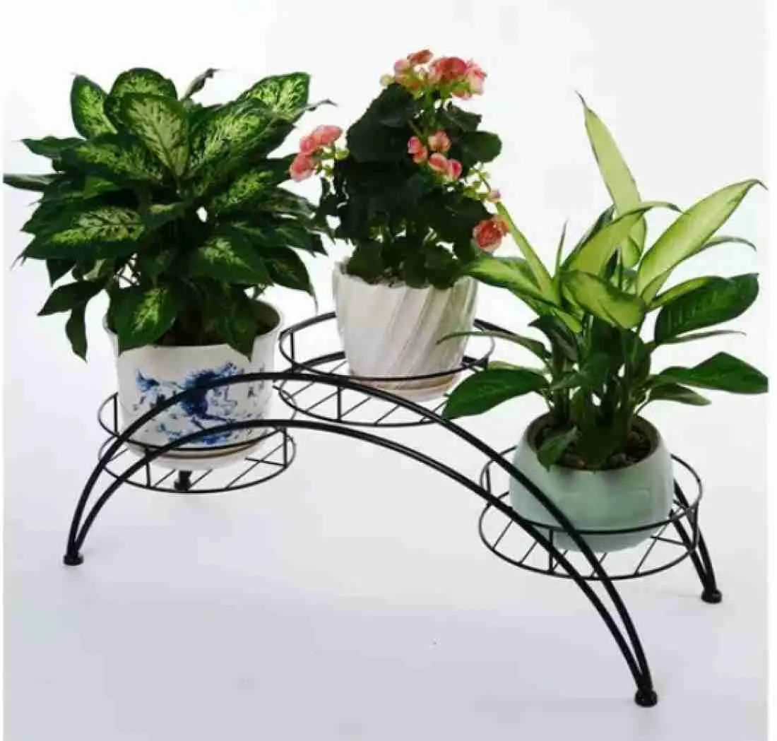 Picture of Plant Stand 3 Tier Plant Stand Indoor Pot Stand Wrought Iron Planter Stand(No shipping fee) (Black)