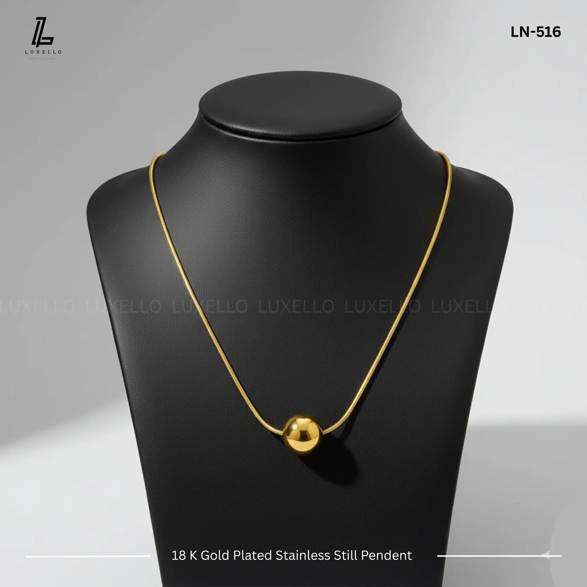 Picture of Gold beaded Pendant | 2 Years Colour Guaranteed Golden