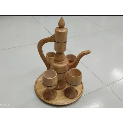 Picture of Kids Pot Toy Cup Set - Wooden Soraf Set For Baby, Medium - Multicolor