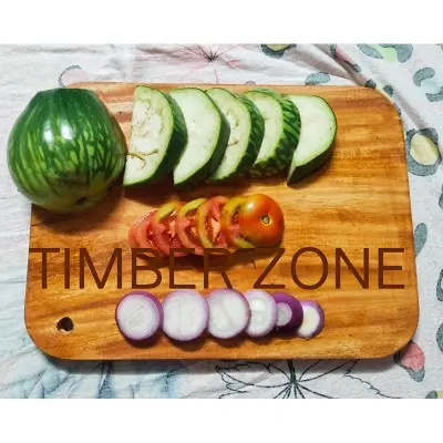Picture of Add Elegance To Your Kitchen With The Wood Handcrafted Cutting Board, Offering High Quality And Fine Wooden Construction. - Multicolor