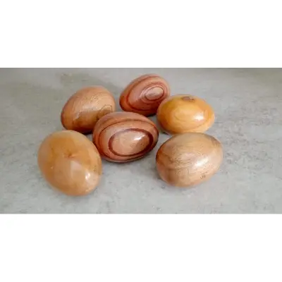 Picture of Early Childhood Kids Development Musical Party Gift Wood Sand Egg Shaker Educational Toy Wooden Egg Shaped Musical Instrument 6 PCS - Multicolor