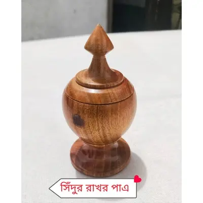 Picture of WOODEN VERMILION CONTAINER ,pot - Not Specified