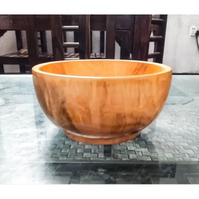 Picture of Handmade Durable Children Tableware Natural Eco Friendly wooden Baby Bowl - Multicolor