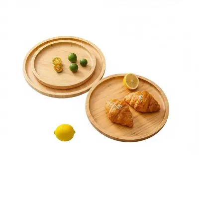 Picture of 10 inch wooden charger plate Wedding and Home Round Unique plate and dish with Carved finished Charger Plate tray ( without color ) - Multicolor