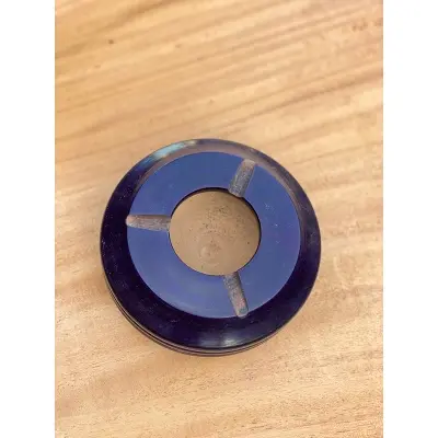 Picture of 5 Inch Colorful Ashtray Wooden 1 Pcs- Wooden Round Shape AshTray for Smart Home and Office - Smoking Ashtray - Blue