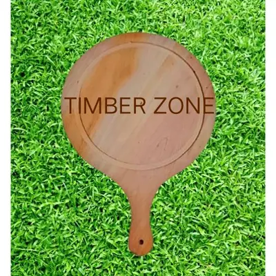 Picture of 9 inch Round Pizza Tray, Wooden Pizza Plate Tray with Handle, Baking Tray Pizza Stone Cutting Board Platter Pizza Cake Bakeware Tools - Multicolor