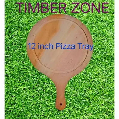 Picture of Big Size  Wooden Round Head Pizza Board / Pizza Tray for Restaurant Hotel and Office  ( 12 inch ) - Multicolor