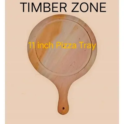 Picture of Wooden Round Pizza Tray for Hotel Office and Home ( 11 inch ) - Multicolor