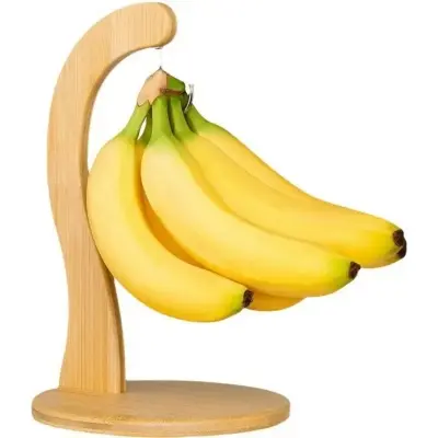 Picture of Daily Uses Wooden Banana Stand Holder for Hotel Office and Home - Multicolor