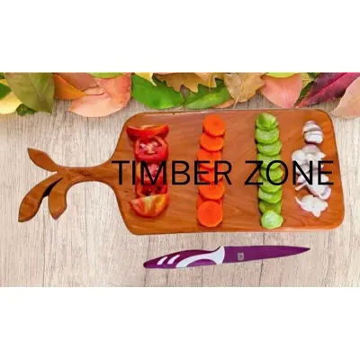 Picture of Custom Size Leaf Style Wooden Chopping Board ( With Polish ) - Multicolor