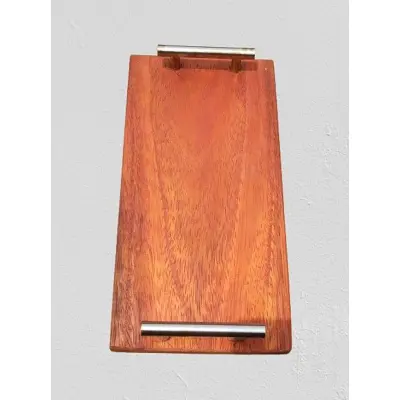 Picture of 12 Inch Long High Quality Wooden Serving Tray with Small Handle 1pcs - Multicolor