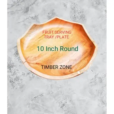Picture of Stylish High Quality Wooden Fruit Serving Tray Plate  ( 10 INCH ) - Multicolor