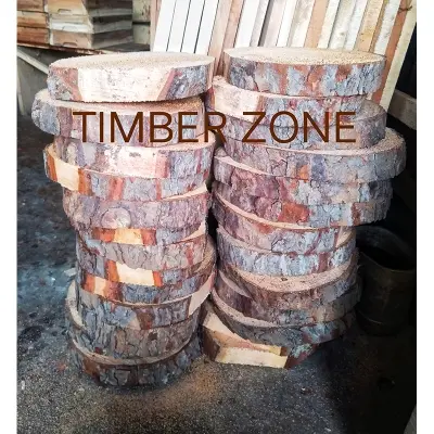 Picture of 13 Inch Large Size Round Deep Wooden Tray Plates Dishes Dinnerware Set Hotel Restaurant Office Home - Multicolor