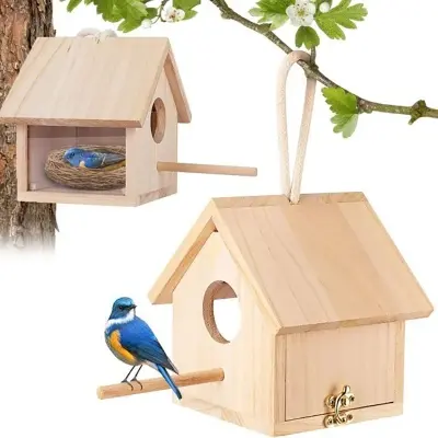 Picture of Wooden Home Style Birds Nest - Multicolor