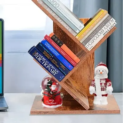 Picture of Kids Book Caddy with Shelf Rack Freestanding Children Bookcase Kids Bookshelf Storage with Shelf for Toddlers - Multicolor