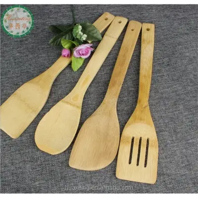 Picture of Eco-Friendly Bamboo Cooking Tools Wooden Spatula Kitchen Utensil Set ( 4 PCS SET ) - Multicolor