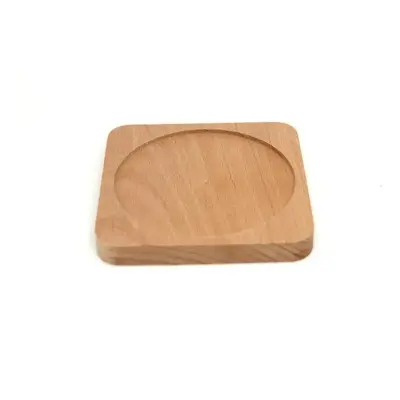 Picture of Acacia Beech Wood Drink Coasters Round Rectangle Wooden Coasters Cup Coasters wooden mug lid ,wooden coaster made from natural wood - Multicolor