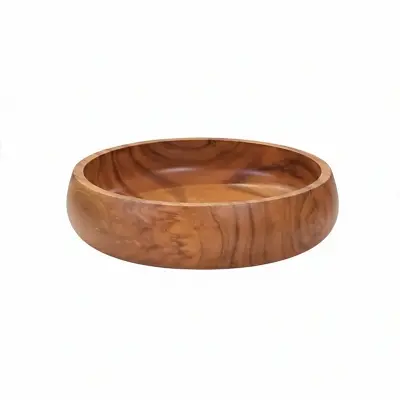 Picture of Wholesale Small Acacia Wood Dessert Bowls for Dipping Condiments Nuts Ice Cream Snacks Sauce Dips , wooden curve  bowl ( 6 inch ) - Multicolor