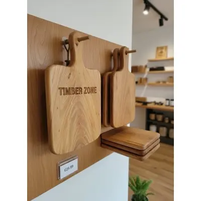 Picture of heavy duty wooden chopping board , ( 10 inch * 17 inch ) thick butcher cutting board for meat & fish - Multicolor