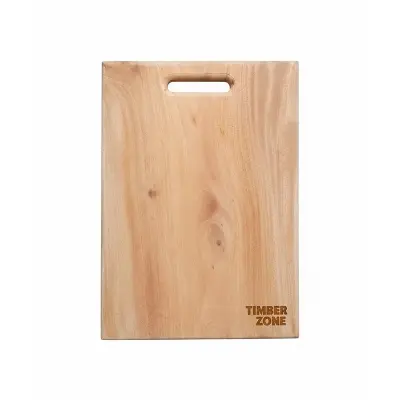 Picture of ( 10 inch * 14 inch ) mahogany wooden chopping board , wooden side curved design cutting board - Multicolor