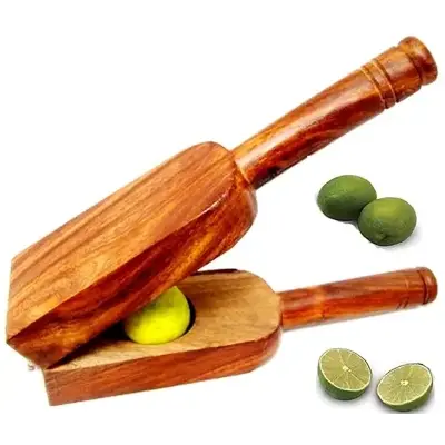 Picture of Wooden Lemon Squeezer/ Juicer, Crusher, Juice Squeezer, Lemon Mesher for Home and Kitchen 1pcs - Multicolor