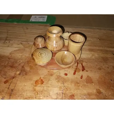 Picture of Big Size Wooden kids toy set - Kids cook pot set , HARI PATIL - Multicolor