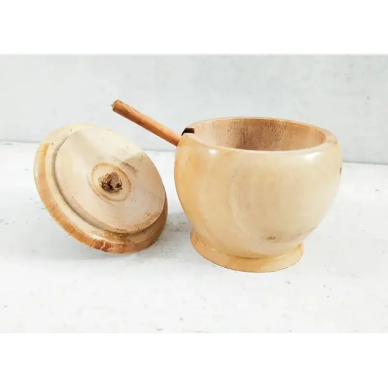 Picture of Wooden Salt Bowl With Spoon (1set)