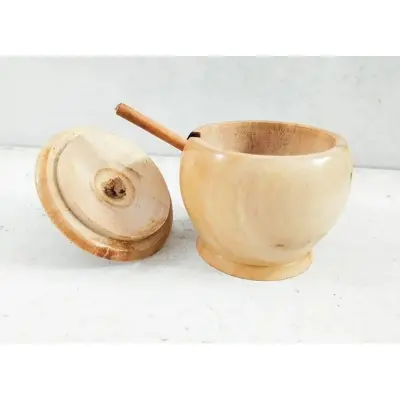 Picture of Wooden Salt Bowl With Spoon (1set)