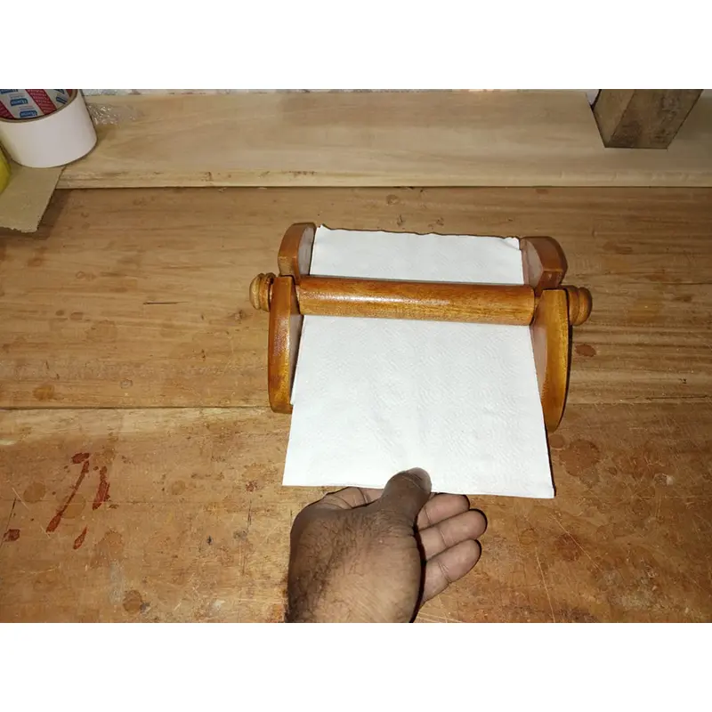 Picture of Antique Handcrafted Decorative Wooden Napkin Holder Tissue Holder Stand for Dining Table Restaurant - Multicolor