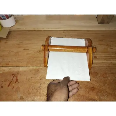 Picture of Antique Handcrafted Decorative Wooden Napkin Holder Tissue Holder Stand for Dining Table Restaurant - Multicolor