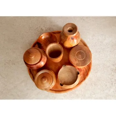 Picture of Small Size  Hari Patil Toy Set, Wooden Kids Toy Set - Baby Set Cooking Pot Set, Kid's Pots and Pans Wooden Toys - Multicolor