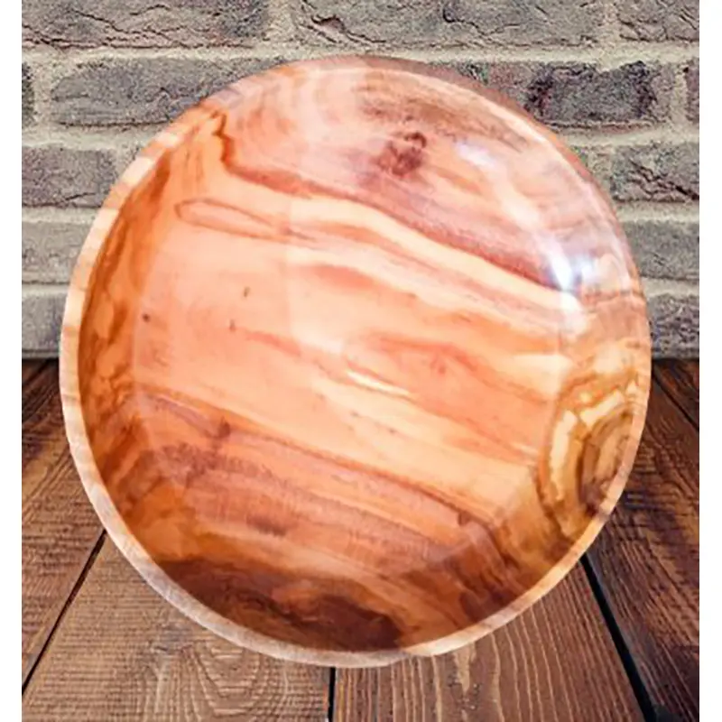 Picture of 2023 Traditional Natural Mehguni  Wooden Made Serving Bowl For Dry Snacks Only Kitchen Accessories Uses ( 11 inch ) - Multicolor