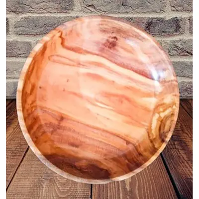 Picture of 2023 Traditional Natural Mehguni  Wooden Made Serving Bowl For Dry Snacks Only Kitchen Accessories Uses ( 11 inch ) - Multicolor