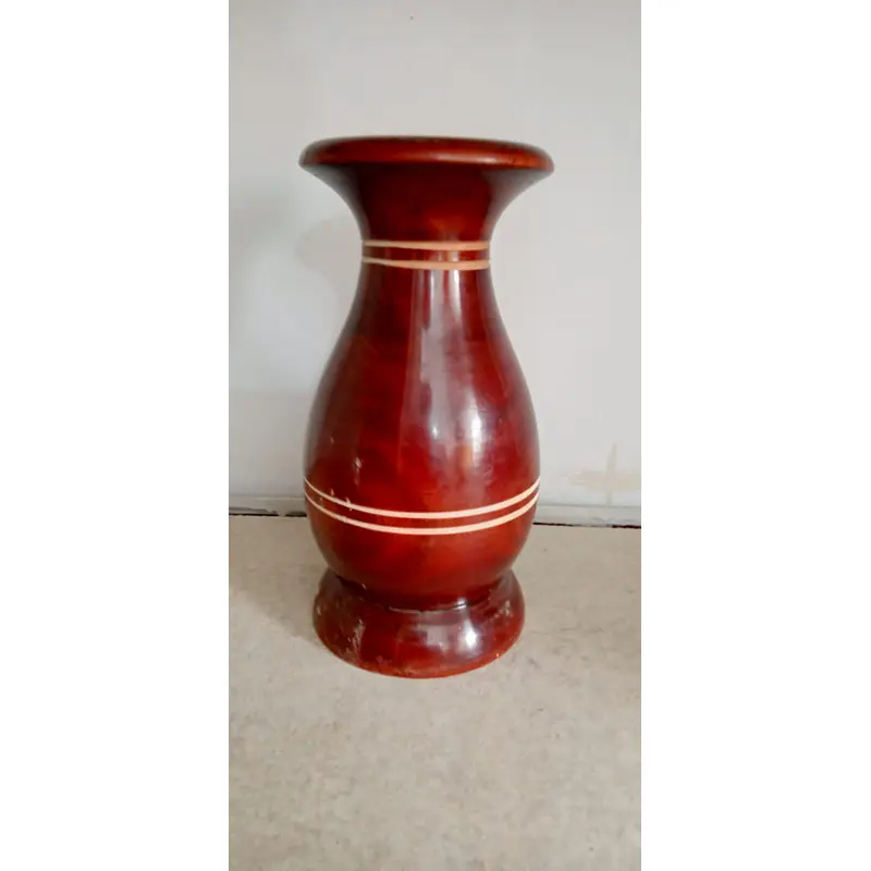 Picture of 7 Inch colourful wooden flower vase classic style/ wooden craft vase /home decor wood flower vases - Multicolor