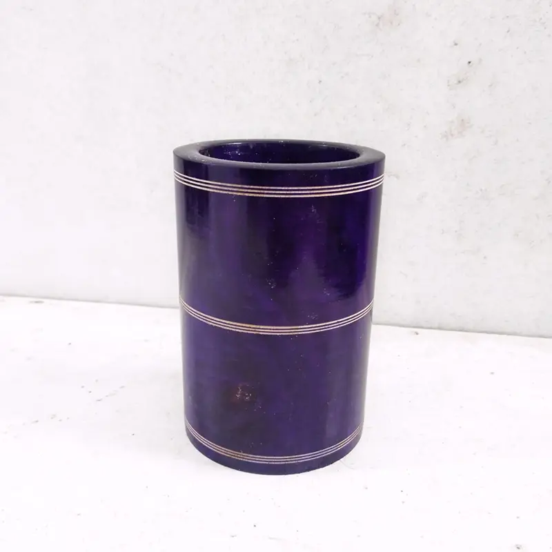 Picture of Mehguni  wood colorful  pen holder, multi-purpose, multi-functional, circular storage holder for home school office brush pot - Multicolor