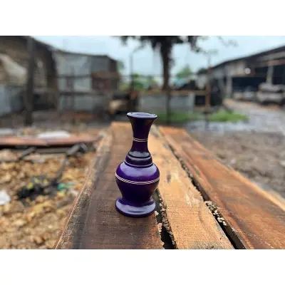 Picture of Handmade Wooden colorful Lacquer Vase, Home decoration lacquer wooden flower vase  multicolor wood vases (14,15 inch ) - Multicolor