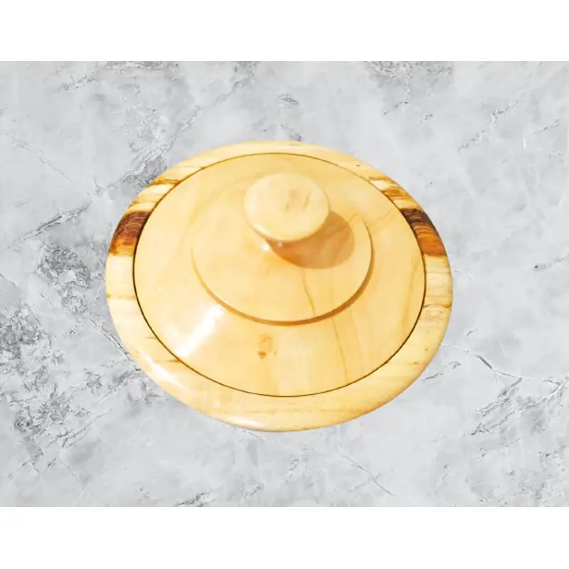 Picture of Classic Style Mehguni  wood bowl kitchen storage bowl dry  food containers dinner dishes vintage salad rice style tableware noodles bowl with lid - Multicolor