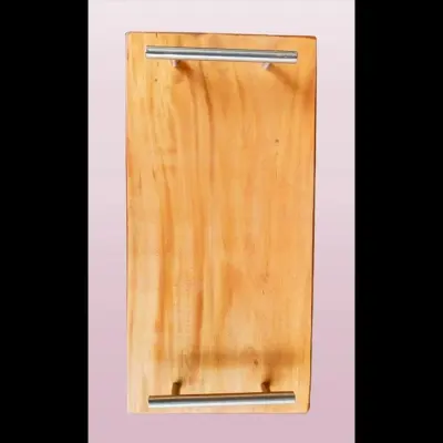 Picture of Classic Wooden  16 Inch  Long Serving Tray  with Steel  Handle - Multicolor